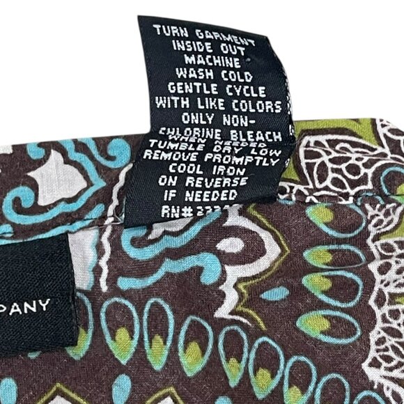 New York & Company Skirt 18 A-Line 100% Cotton Y2K Boho Mandala Office Preppy - Picture 6 of 6